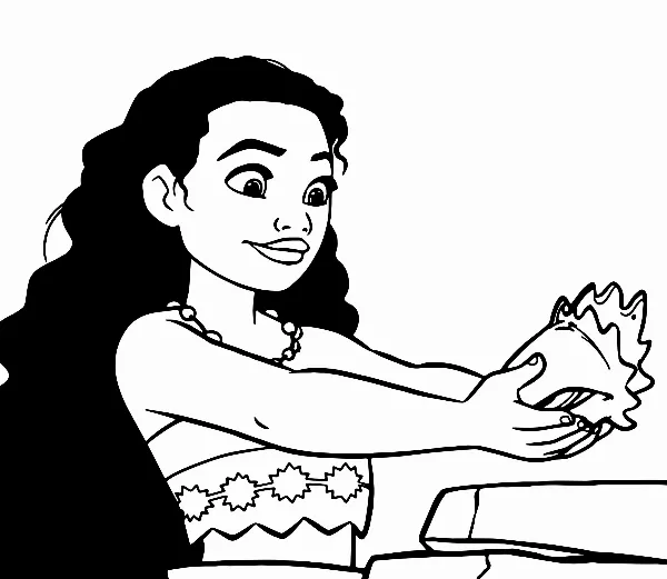 Moana Colouring Sheet